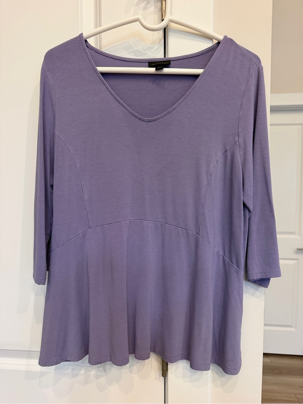 J.Jill Wear-Ever Purple V Neck Tunic Top Petite M